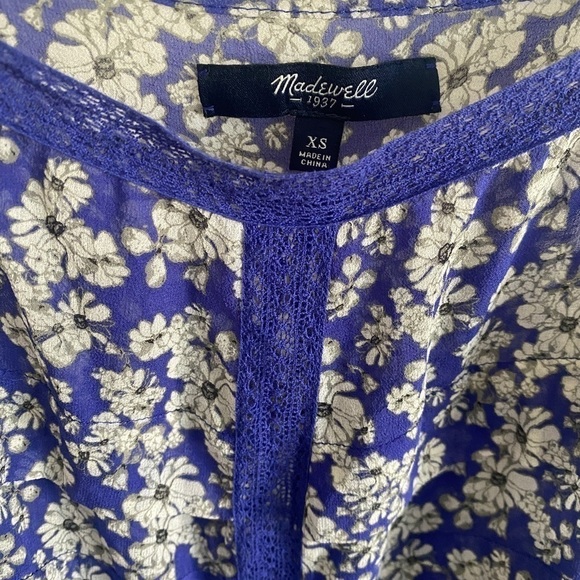 Madewell Blue Floral Thin Strap XS - Picture 2 of 4